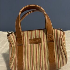 Mini Longaberger purse.  Striped.